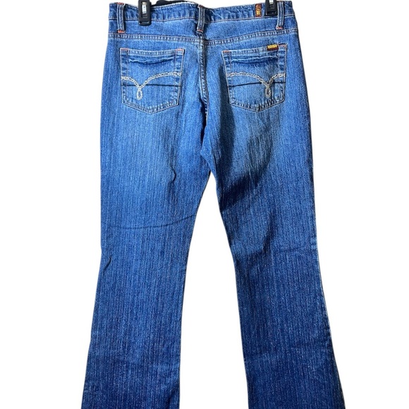 Vintage Bongo Flare Jeans Juniors 11 Y2K Low Rise Distressed Retro Denim Grunge - Picture 3 of 10